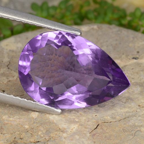4.82ct Natural Violeta Intenso Ametista, Formato de pêra, VVS-VS