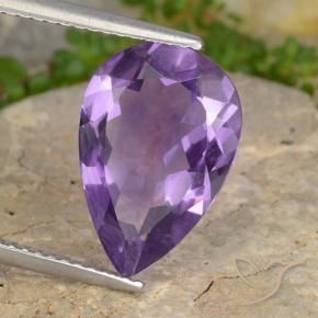 Ametista Violeta médio Natural 4.52ct, Formato de pêra, VVS-VS