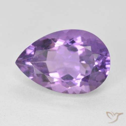 5.41ct Natural Violeta médio Ametista, Formato de pêra, VVS-VS