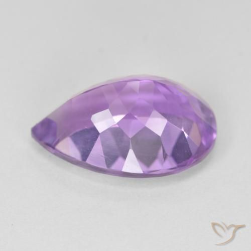 Ametista Violeta médio Natural 5.41ct, Formato de pêra, VVS-VS