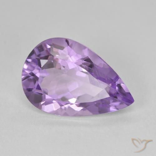 Ametista Violeta médio Natural 4.81ct, Formato de pêra, VVS-VS