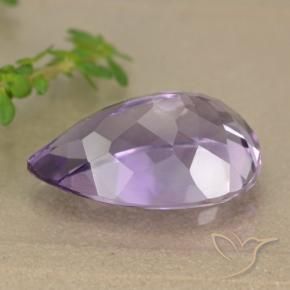 Ametista Violeta médio Natural 5.22ct, Formato de pêra, VVS-VS