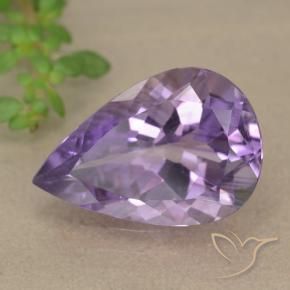 Ametista Violeta médio Natural 4.90ct, Formato de pêra, VVS-VS
