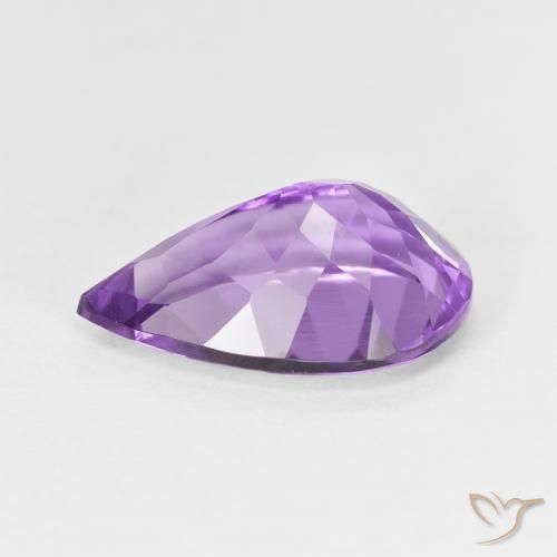Ametista Violeta médio Natural 4.43ct, Formato de pêra, VVS-VS