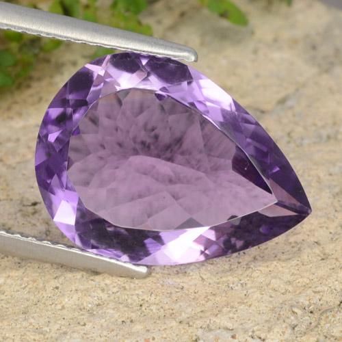 5.73ct Natural Violeta rosado Ametista, Formato de pêra, VVS-VS