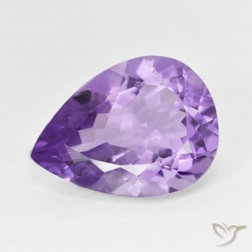 7.28ct Natural Tonalidade Violeta Profunda Ametista, Formato de pêra, VS