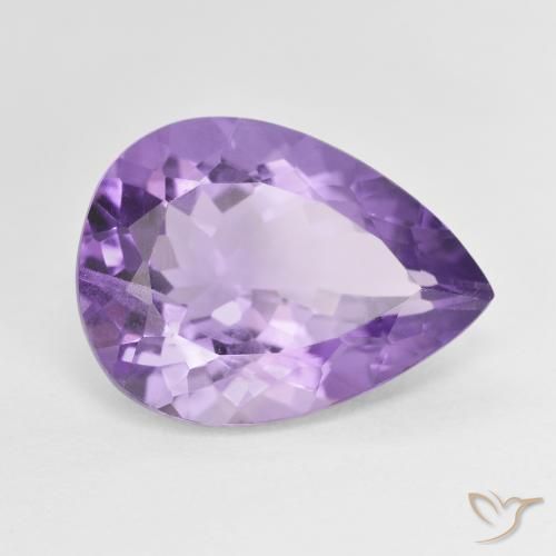 Ametista Tonalidade Violeta Profunda Natural 7.28ct, Formato de pêra, VS