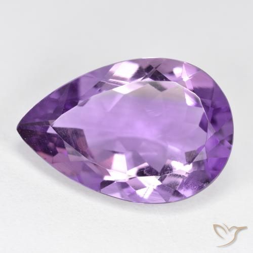 8.35ct Natural Violeta Profundo Ametista, Formato de pêra, VVS-VS