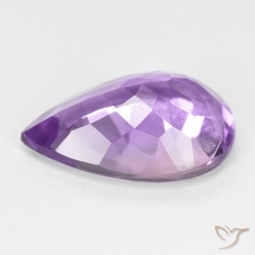 Ametista Violeta Profundo Natural 8.35ct, Formato de pêra, VVS-VS