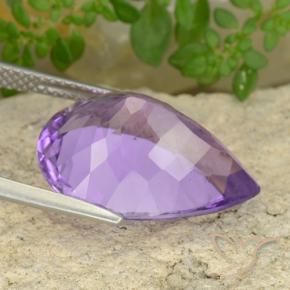 Ametista Violeta médio Natural 8.80ct, Formato de pêra, VS