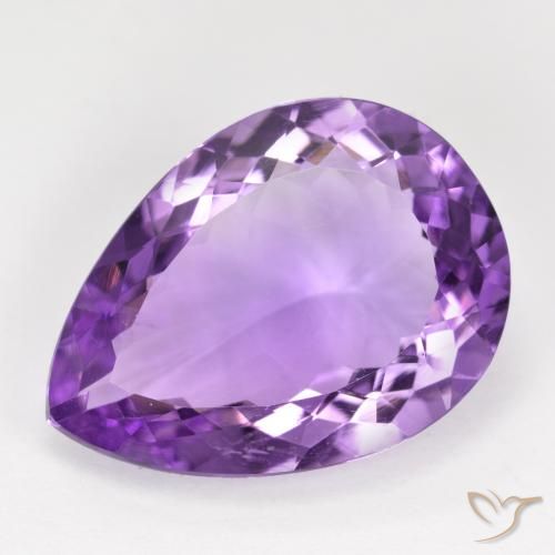 9.17ct Natural Violeta Púrpura Ametista, Formato de pêra, VVS-VS