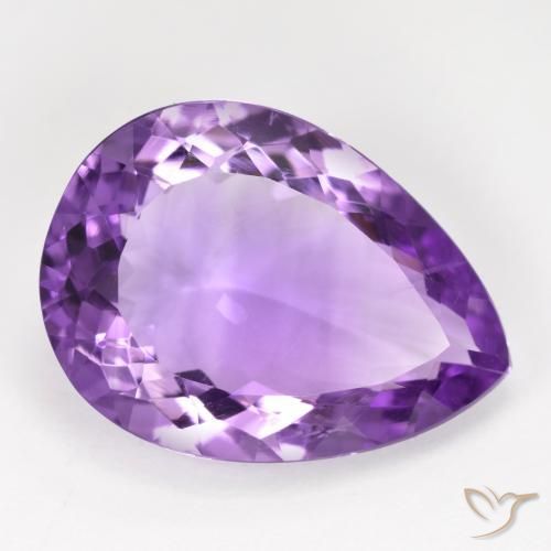 Ametista Violeta Púrpura Natural 9.17ct, Formato de pêra, VVS-VS