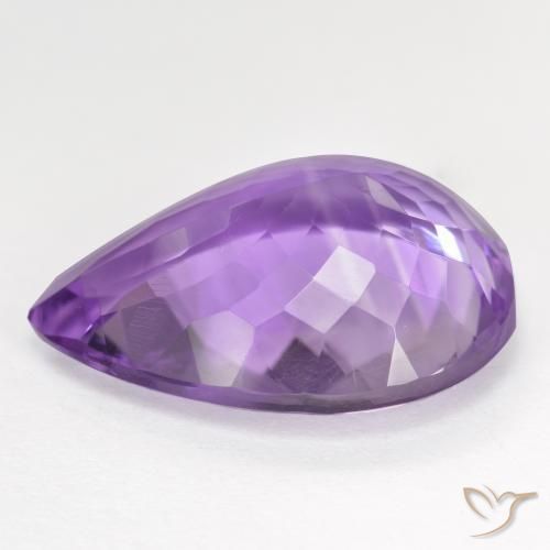 Ametista Violeta Púrpura Natural 9.17ct, Formato de pêra, VVS-VS