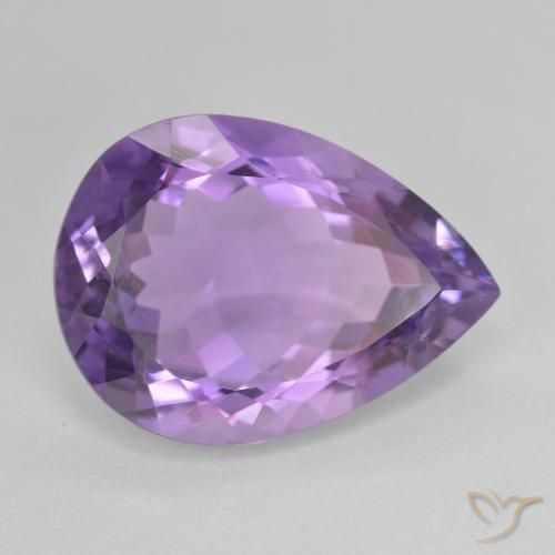 Ametista Violeta médio Natural 9.65ct, Formato de pêra, VVS-VS
