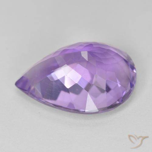 Ametista Violeta médio Natural 9.65ct, Formato de pêra, VVS-VS