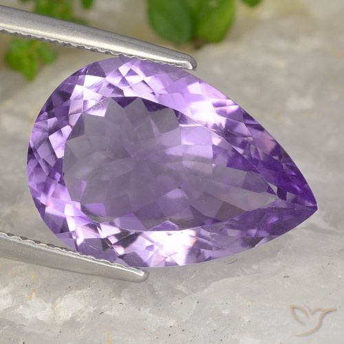 8.47ct Natural Violeta Púrpura Ametista, Formato de pêra, VVS-VS
