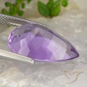 Ametista Violeta Púrpura Natural 8.47ct, Formato de pêra, VVS-VS