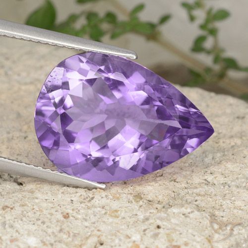 8.45ct Natural Violeta médio Ametista, Formato de pêra, VS
