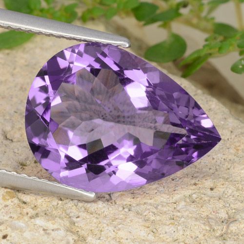 6.63ct Natural Violeta médio Ametista, Formato de pêra, VVS-VS