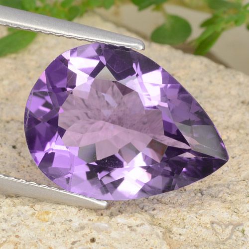 6.33ct Natural Violeta médio Ametista, Formato de pêra, VVS-VS