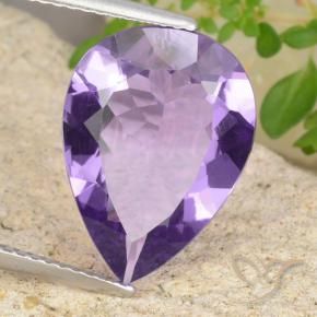 Ametista Tonalidade Violeta Profunda Natural 5.76ct, Formato de pêra, VVS-VS