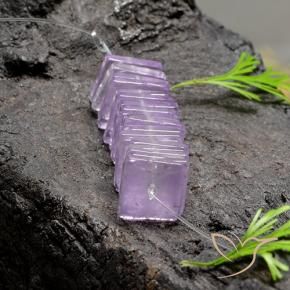Pedras preciosas de Ametista Violeta rosado claro natural de 14.64 ct, Quadrado, Transparente