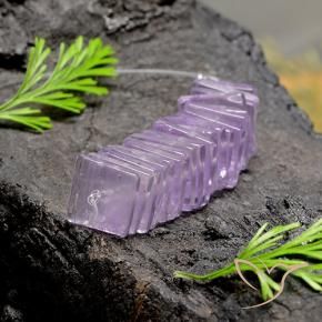 Pedras preciosas de Ametista Violeta rosado claro natural de 14.64 ct, Quadrado, Transparente