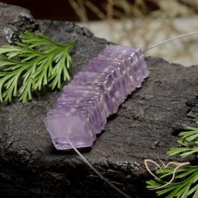Pedras preciosas de Ametista Violeta rosado claro natural de 15.55 ct, Quadrado, Transparente