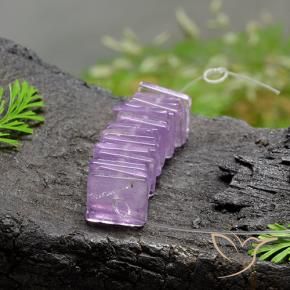 Pedras preciosas de Ametista Violeta médio natural de 15.13 ct, Quadrado, Transparente