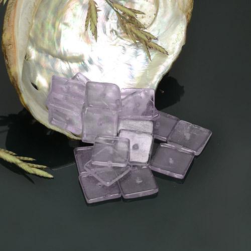 12.82ctw Natural Violeta claro de íris Ametista, Quadrado, Transparente