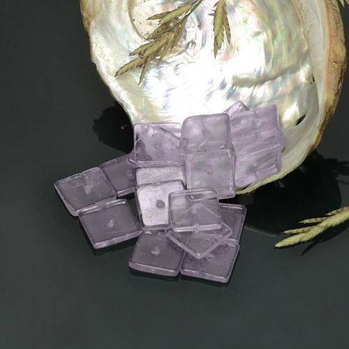 Pedras preciosas de Ametista Violeta claro de íris natural de 12.82 ct, Quadrado, Transparente