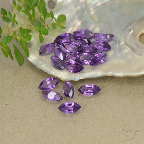 3.16ctw Natural Violeta Intenso Ametista, Marquesa, VS