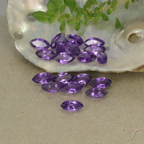 3.15ctw Natural Violeta médio Ametista, Marquesa, VS