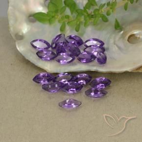Pedras preciosas de Ametista Violeta médio natural de 3.15 ct, Marquesa, VS