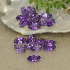 Pedras preciosas de Ametista Violeta Profundo natural de 3.28 ct, Marquesa, VS