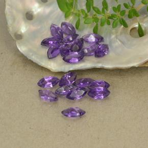 Pedras preciosas de Ametista Violeta Profundo natural de 3.28 ct, Marquesa, VS