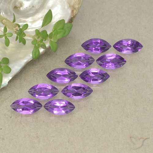 2.42ctw Natural Violeta Intenso Ametista, Marquesa, VS