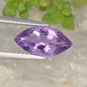 Ametista violeta natural 1,44ct, marquise, VS