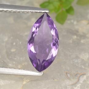 Ametista íris violeta Natural 1.26ct, Marquesa, VS