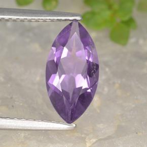 Ametista violeta natural 1,66ct, marquise, VS