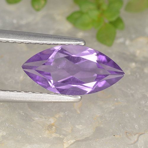 1.49ct Natural Violeta Púrpura Profundo Ametista, Marquesa, VS