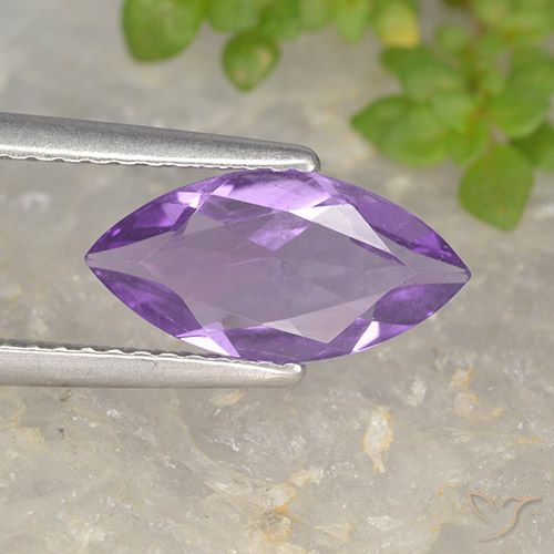 1.28ct Natural Violeta Púrpura Profundo Ametista, Marquesa, VS