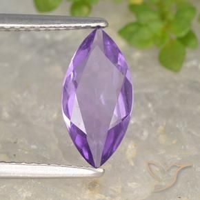 Ametista Violeta Púrpura Profundo Natural 1.28ct, Marquesa, VS