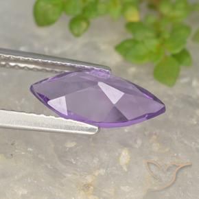 Ametista Violeta Púrpura Profundo Natural 1.28ct, Marquesa, VS