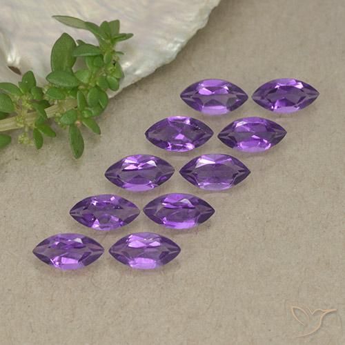 2.32ctw Natural Violeta Vívido Ametista, Marquesa, VS
