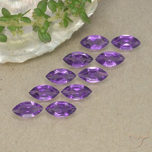 2.19ctw Natural Violeta Intenso Ametista, Marquesa, VS