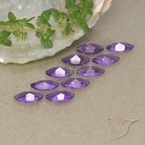Pedras preciosas de Ametista Violeta Intenso natural de 2.19 ct, Marquesa, VS