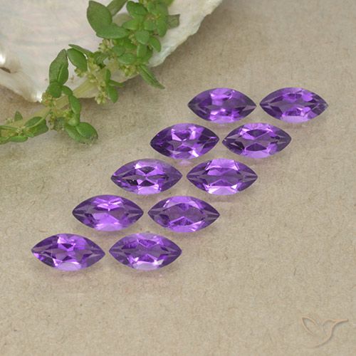 2.43ctw Natural Violeta médio Ametista, Marquesa, VS