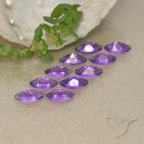 Pedras preciosas de Ametista Violeta médio natural de 2.43 ct, Marquesa, VS