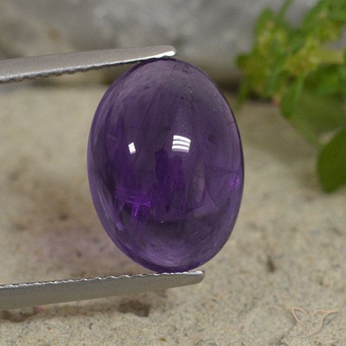 5.71ct Natural Violeta Médio-claro Ametista, oval, Transparente